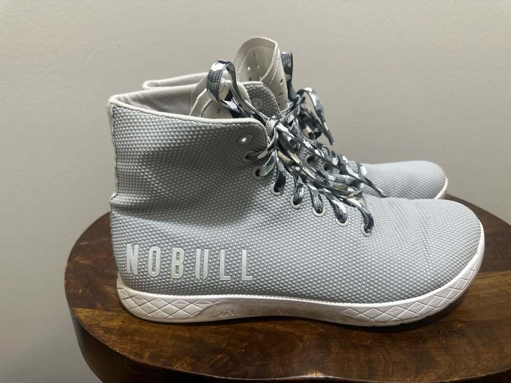 NOBULL High-Top Trainer Grey SuperFabric Men's 10.5 / Women's 12 B7 - Picture 3 of 7